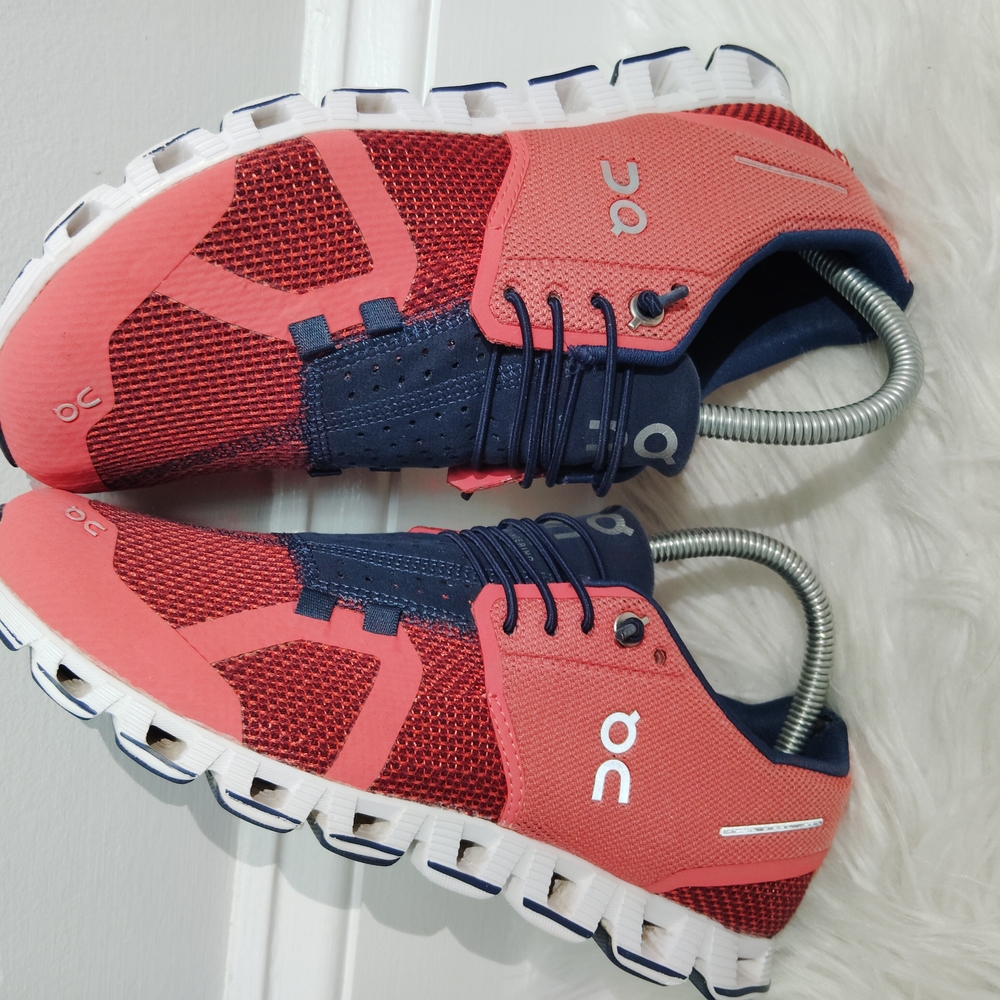 On Running Women's Pink and Blue Running Shoes - Picture 5 of 10